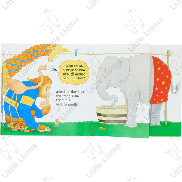 [點讀] A Flip-Flap Book: Washing Line 晾衣繩子 英語立體翻翻書 (適合2-8歲)｜吳敏蘭有聲書單 - Little Llama 小羊駝雜貨店