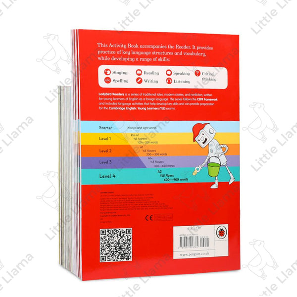 [點讀] Ladybird Readers Level 4 快樂瓢蟲第三階 英文分級繪本 (9冊書＋9本練習冊)(送單詞卡)(適合7-10歲)｜經典文學故事 - Little Llama 小羊駝雜貨店
