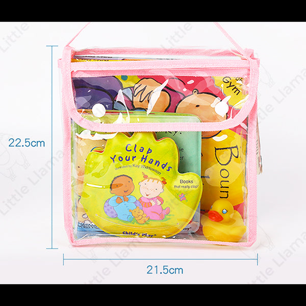 [點讀] Play & Learn Cozy Pack II 寶寶洗澡玩具書 英語益智圖書(粉色袋子)(適合0-5歲)｜早教英文遊戲書