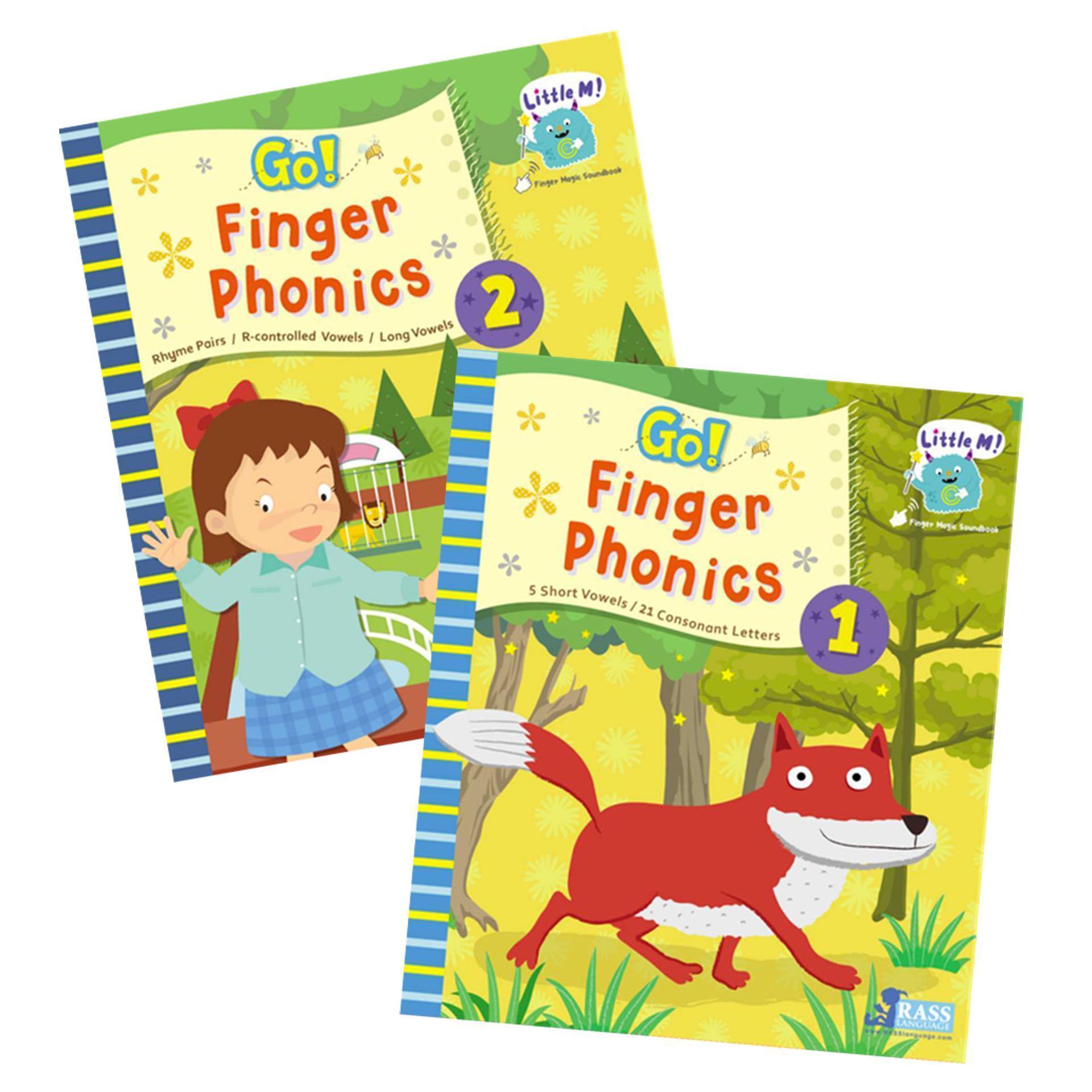 Go!Finger Phonics 1+2 高飛英語手指拼讀書 1+2 (一套2冊)(適合3-7歲)｜英語手指點讀 - Little Llama 小羊駝雜貨店