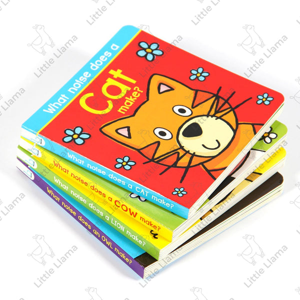 原版 Noisy Books 動物叫聲擬聲兒童早教啟蒙書 (4冊) (適合0-5歲)｜學前英文原版繪本 - Little Llama 小羊駝雜貨店